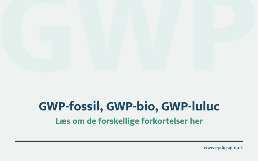 GWP-fossil, GWP-bio, GWP-luluc – læs om de forskellige forkortelser her